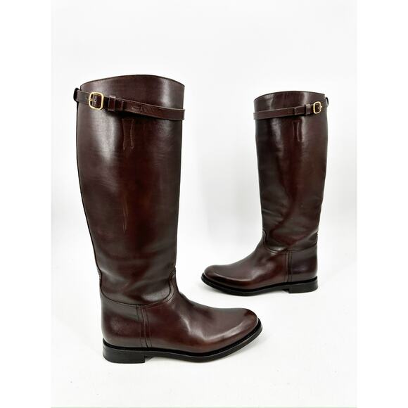 CHURCH'S Michelle Leather Boots In Brown 36.5 - Picture 6 of 12